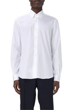 FAY Hombre, Camisas, Blanco, Talla: M