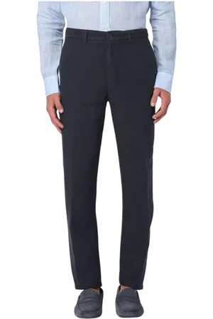 120% Lino Hombre, Pantalones, Azul, Talla: 2XL