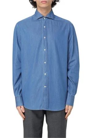 Brunello Cucinelli Hombre, Camisas, Azul, Talla: S