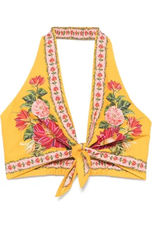 Farm Rio Mujer, Camisetas, Amarillo, Talla: M
