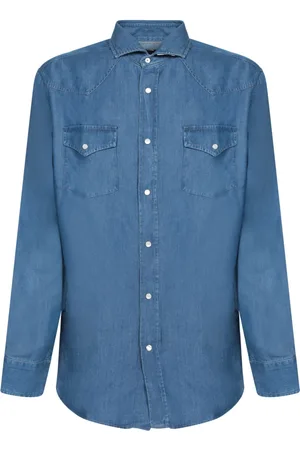 Brunello Cucinelli Hombre, Camisas, Azul, Talla: L