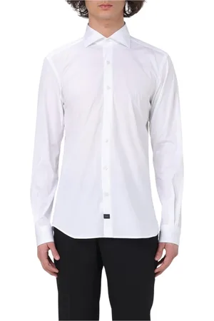 FAY Hombre, Camisas, Blanco, Talla: M