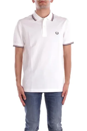 Fred Perry Hombre, Camisetas, Blanco, Talla: S