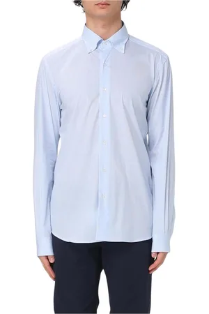 FAY Hombre, Camisas, Azul, Talla: 2XL