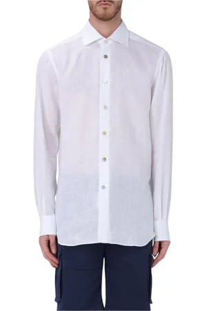 Kiton Hombre, Camisas, Blanco, Talla: L