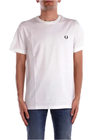 Fred Perry Hombre, Camisetas, Blanco, Talla: S