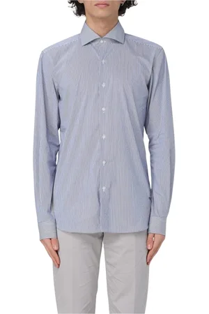 FAY Hombre, Camisas, Azul, Talla: 4XL