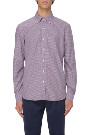 FAY Hombre, Camisas, Púrpura, Talla: M