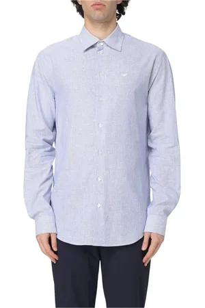 Emporio Armani Hombre, Camisas, Azul, Talla: 3XL
