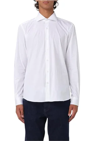 FAY Hombre, Camisas, Blanco, Talla: L