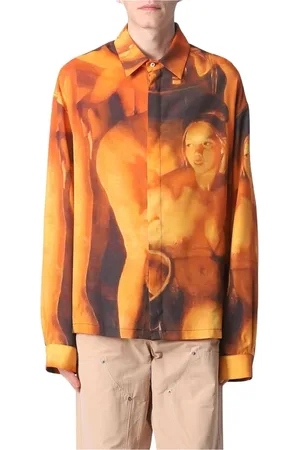 424 FAIRFAX Hombre, Camisas, Naranja, Talla: L