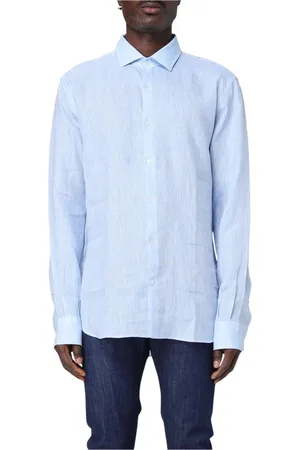 BROOKSFIELD Hombre, Camisas, Azul, Talla: M