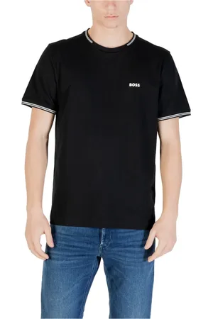 HUGO BOSS Hombre, Camisetas, Negro, Talla: M