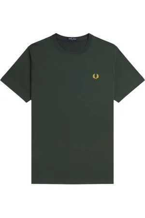 Fred Perry Hombre, Camisetas, Verde, Talla: M