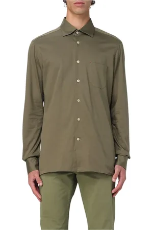 Kiton Hombre, Camisas, Verde, Talla: 3XL