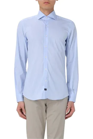 FAY Hombre, Camisas, Azul, Talla: 4XL
