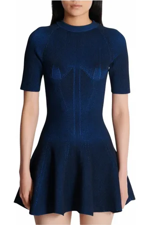 Balmain Mujer, Vestidos, Azul, Talla: M