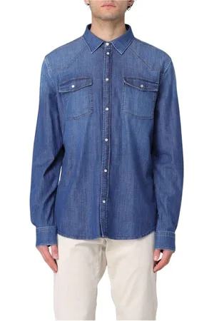 Dondup Hombre, Camisas, Azul, Talla: XL