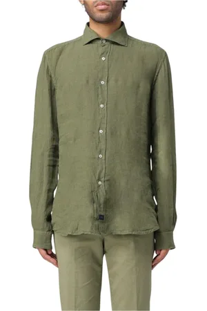 FAY Hombre, Camisas, Verde, Talla: L