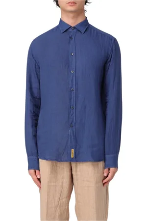 B.D.BAGGIES Hombre, Camisas, Azul, Talla: L