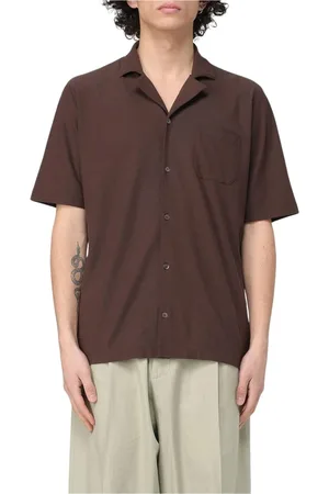 ZANONE Hombre, Camisas, Marrón, Talla: L