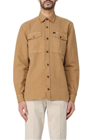 FAY Hombre, Camisas, Marrón, Talla: M