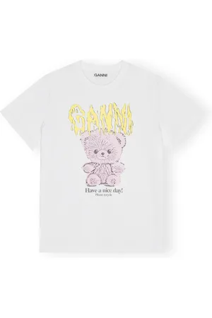 Ganni Mujer, Camisetas, Blanco, Talla: M