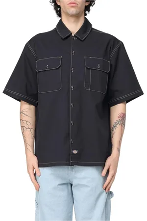 Dickies Hombre, Camisas, Negro, Talla: L