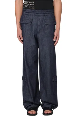 DRIES VAN NOTEN Hombre, Pantalones, Azul, Talla: L