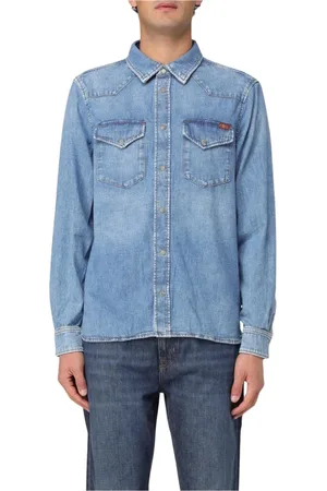7 for all Mankind Hombre, Camisas, Azul, Talla: S