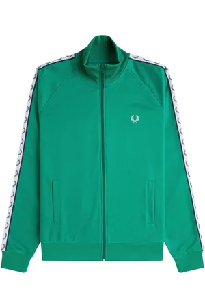 Fred Perry Hombre, Sudaderas, Verde, Talla: S