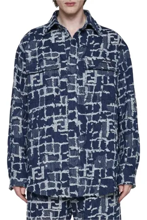 Fendi Hombre, Chaquetas, Azul, Talla: L