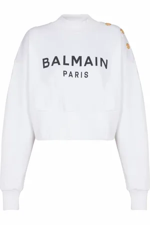 Balmain Mujer, Sudaderas, Blanco, Talla: L
