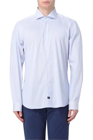 FAY Hombre, Camisas, Azul, Talla: 4XL