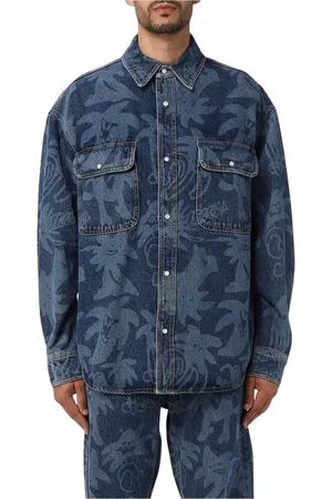 Palm Angels Hombre, Camisas, Azul, Talla: M