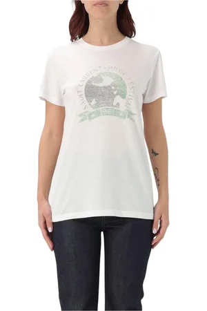 Saint Laurent Mujer, Camisetas, Blanco, Talla: S