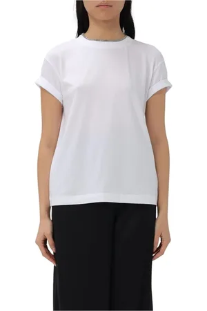 Brunello Cucinelli Mujer, Camisetas, Blanco, Talla: L