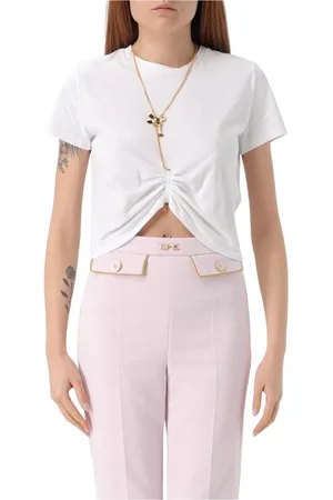 Elisabetta Franchi Mujer, Camisetas, Blanco, Talla: M