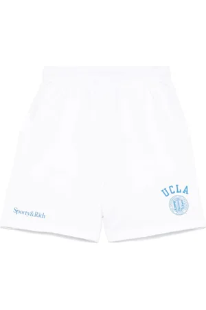 Sporty & Rich Mujer, Pantalones cortos, Blanco, Talla: L