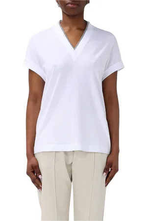 Brunello Cucinelli Mujer, Camisetas, Blanco, Talla: XL
