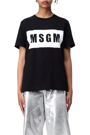 Msgm Mujer, Camisetas, Negro, Talla: L