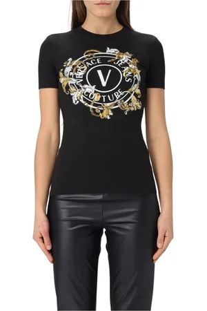 VERSACE Mujer, Camisetas, Negro, Talla: L