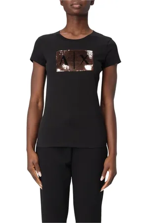 Armani Exchange Mujer, Camisetas, Negro, Talla: M