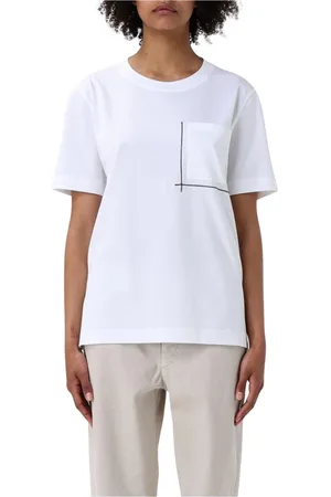 Brunello Cucinelli Mujer, Camisetas, Blanco, Talla: M