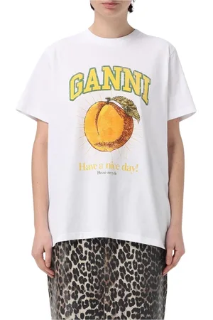 Ganni Mujer, Camisetas, Blanco, Talla: S