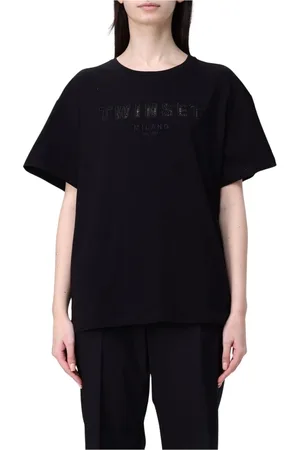 Twin-Set Mujer, Camisetas, Negro, Talla: 2XL