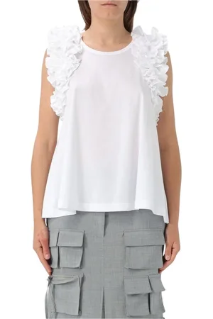 MEIMEIJ Mujer, Camisetas, Blanco, Talla: S