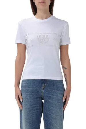 Chiara Ferragni Mujer, Camisetas, Blanco, Talla: M