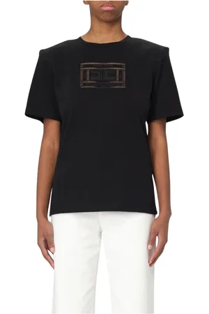Elisabetta Franchi Mujer, Camisetas, Negro, Talla: XS