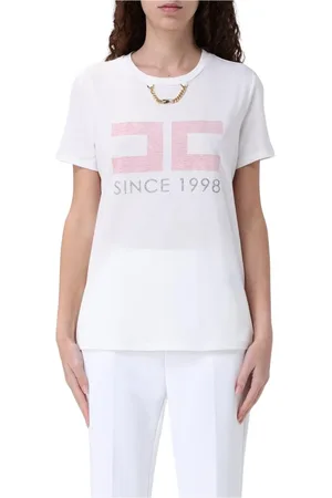 Elisabetta Franchi Mujer, Camisetas, Blanco, Talla: M